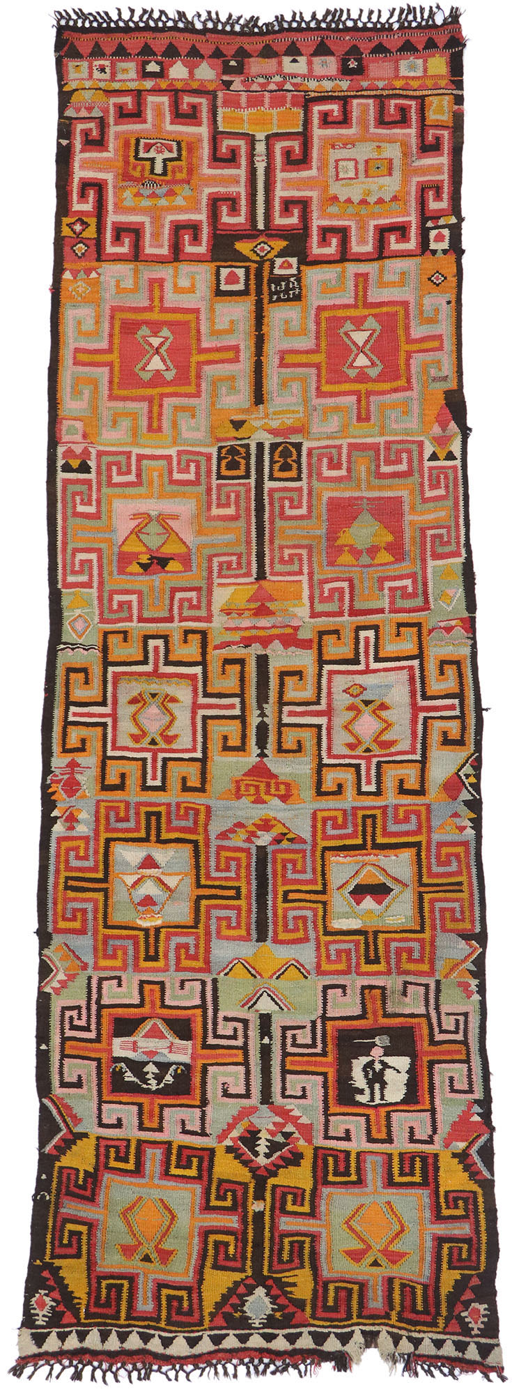 4 x 12 Vintage Turkish Kilim Rug 78030