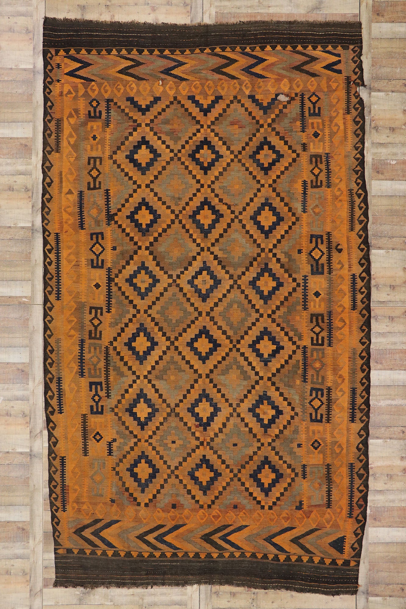 8 x 14 Vintage Afghan Kilim Rug 78038