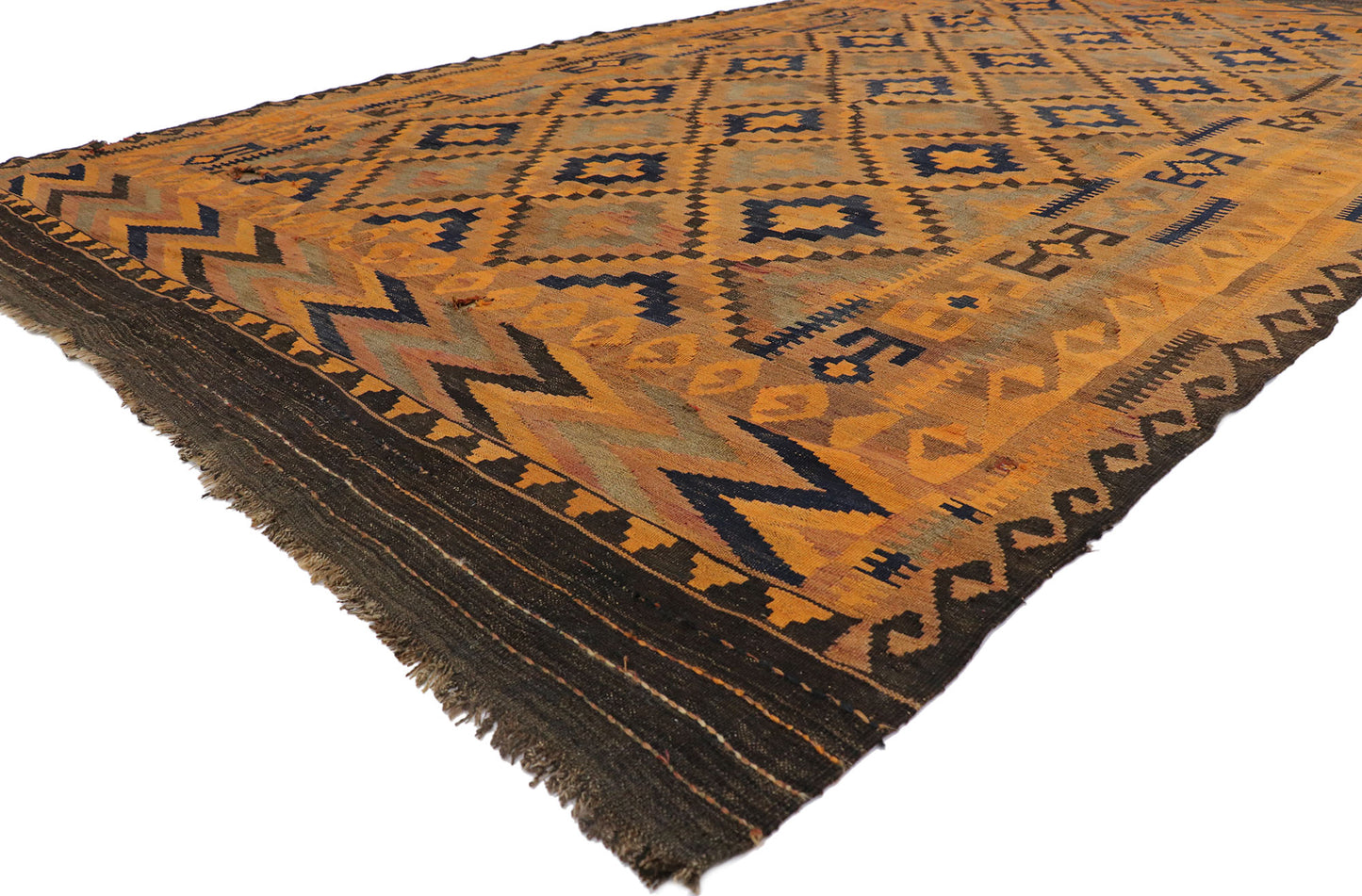 8 x 14 Vintage Afghan Kilim Rug 78038