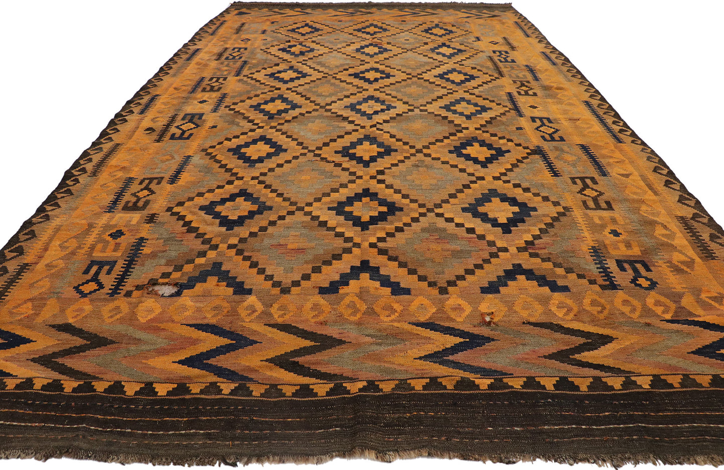 8 x 14 Vintage Afghan Kilim Rug 78038