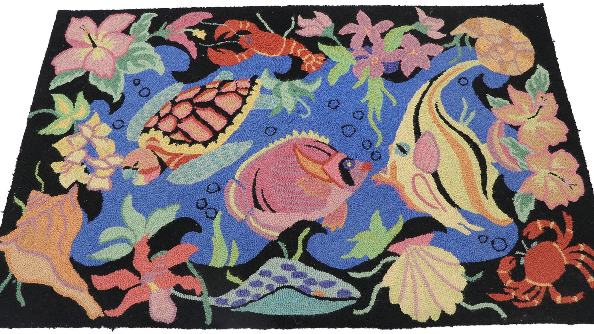 3 x 4 Vintage Chinese Hooked Rug 78072