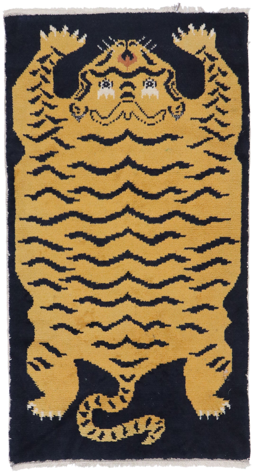 3 x 5 Vintage Tibetan Tiger Rug 78075