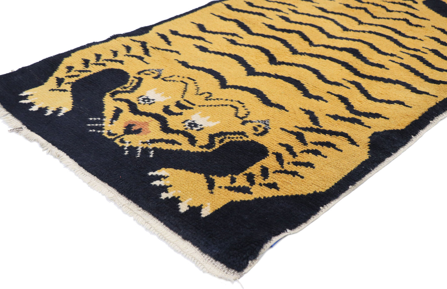3 x 5 Vintage Tibetan Tiger Rug 78075