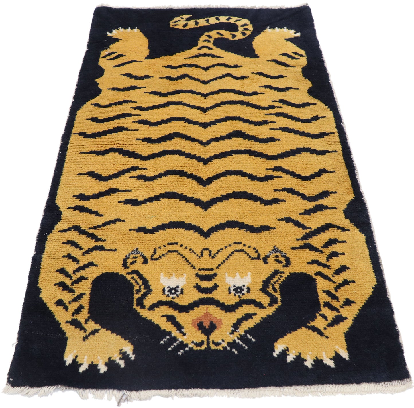 3 x 5 Vintage Tibetan Tiger Rug 78075