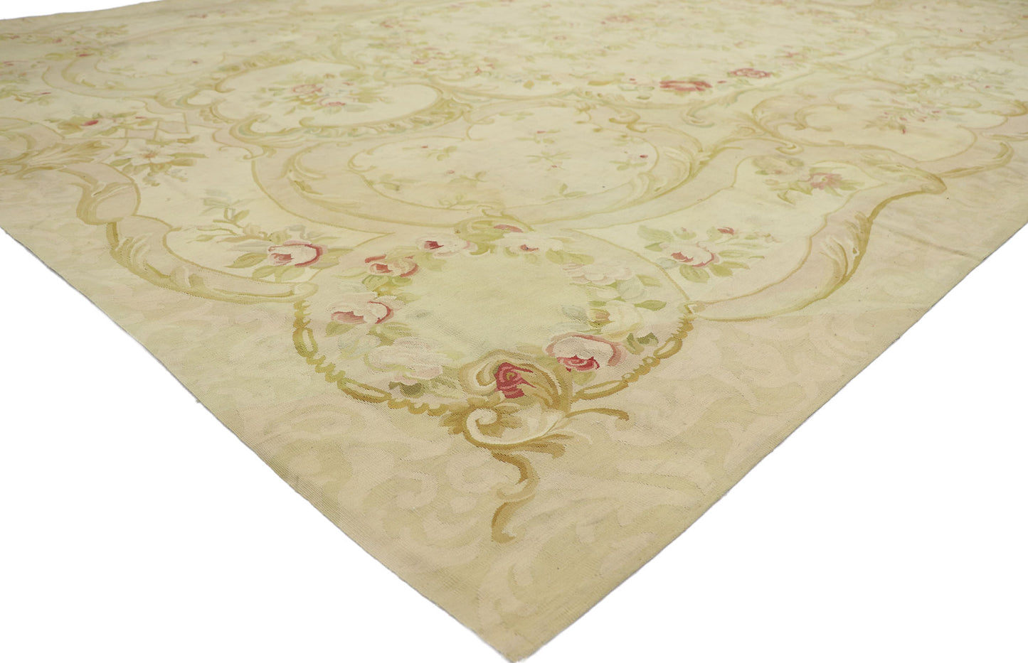 10 x 14 Vintage French Aubusson Rug 78082