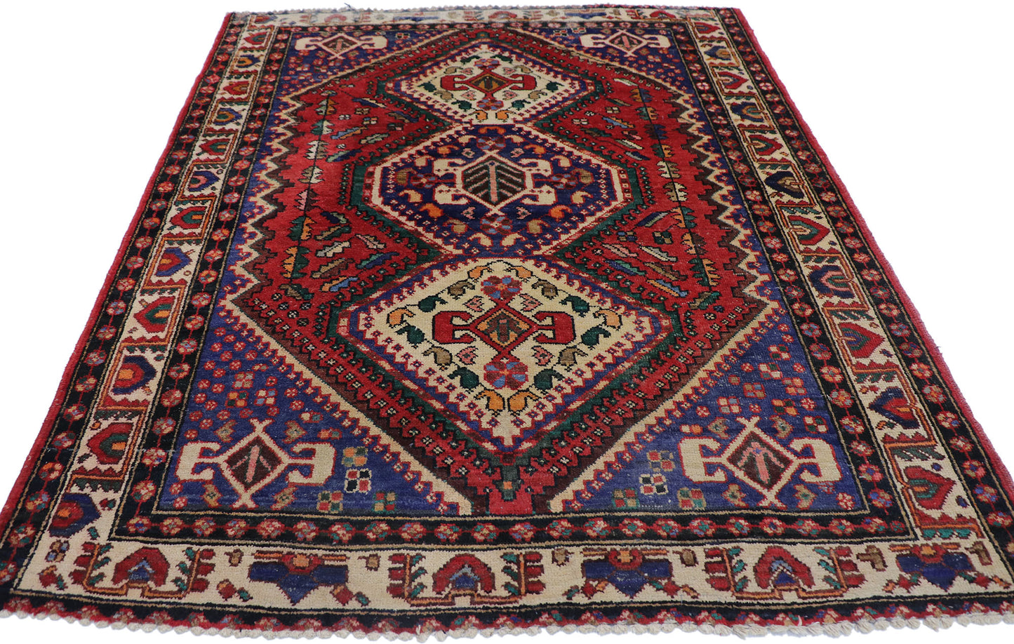 5 x 7 Vintage Persian Viss Rug 78086