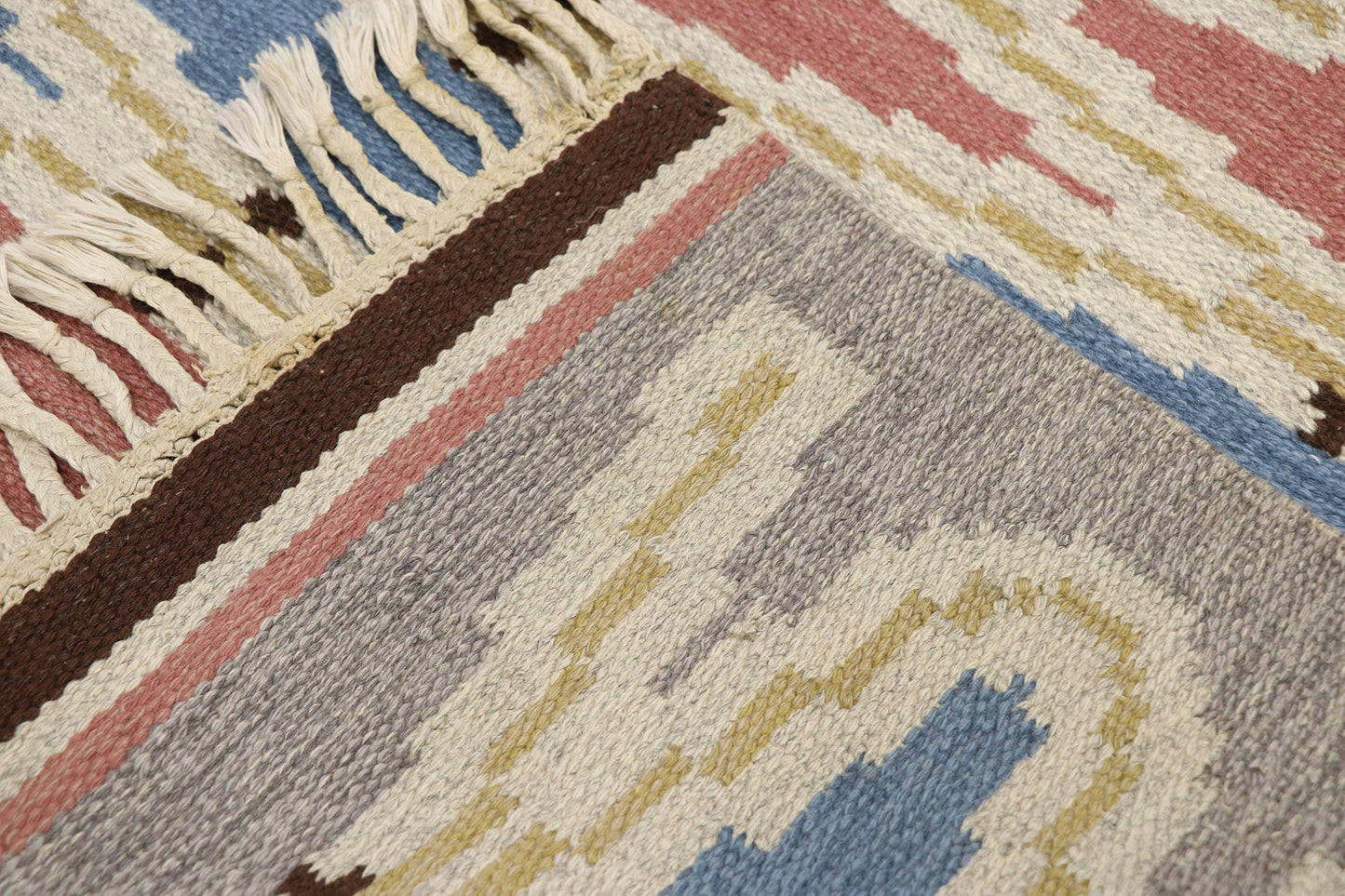 5 x 6 Vintage Swedish Rollakan Rug 78108