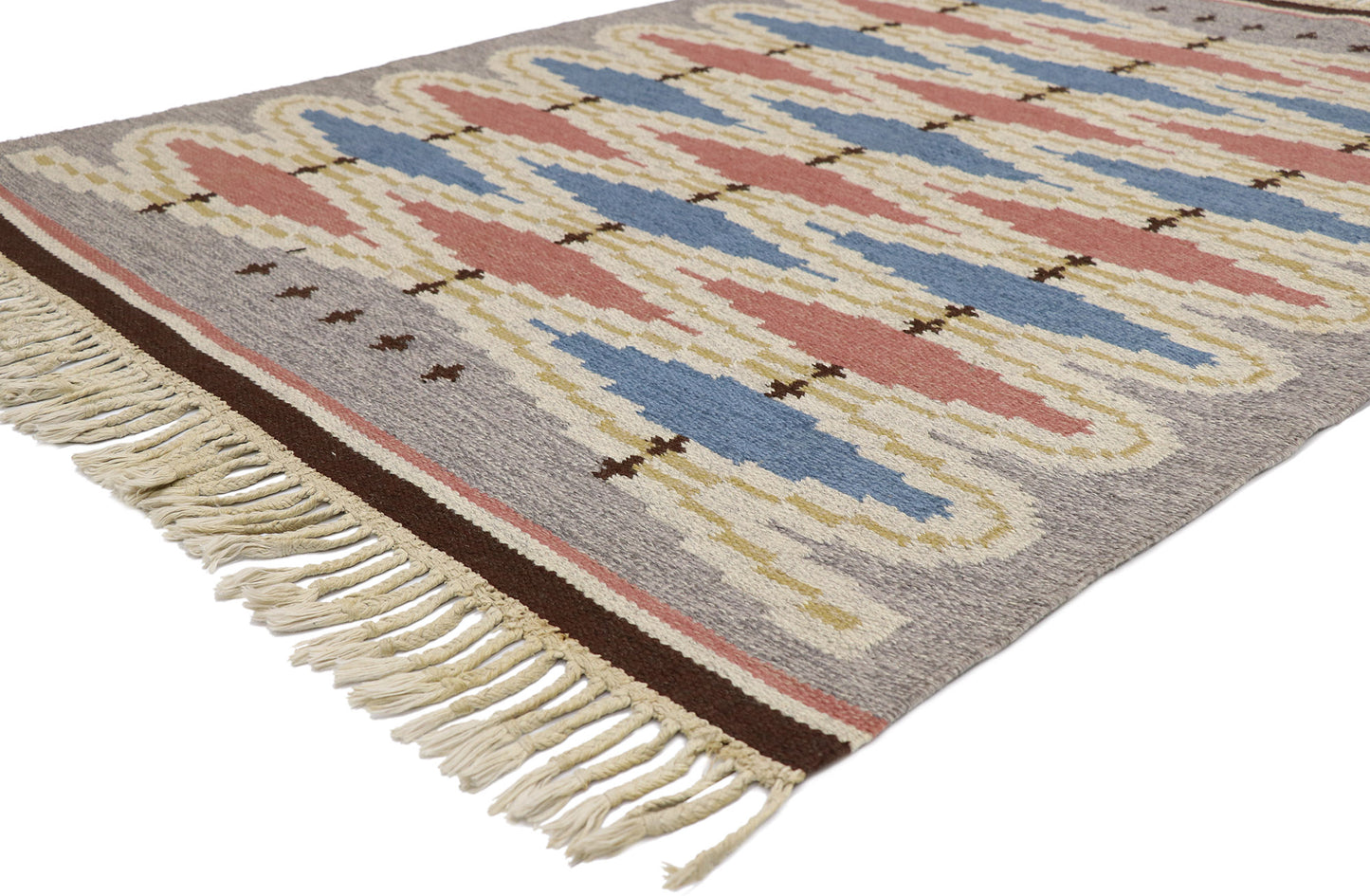 5 x 6 Vintage Swedish Rollakan Rug 78108