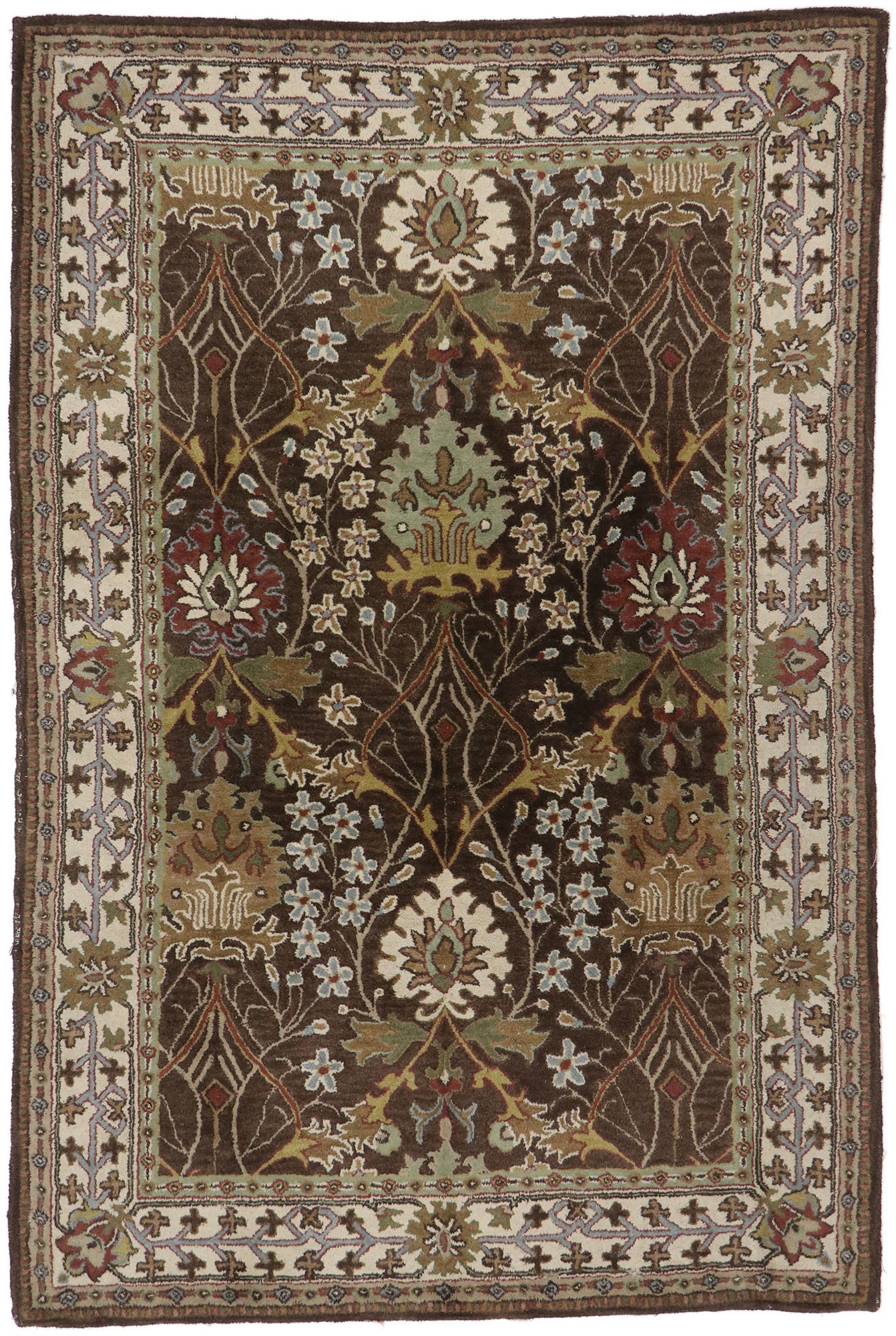 6 x 9 Vintage American Hooked Rug 78115