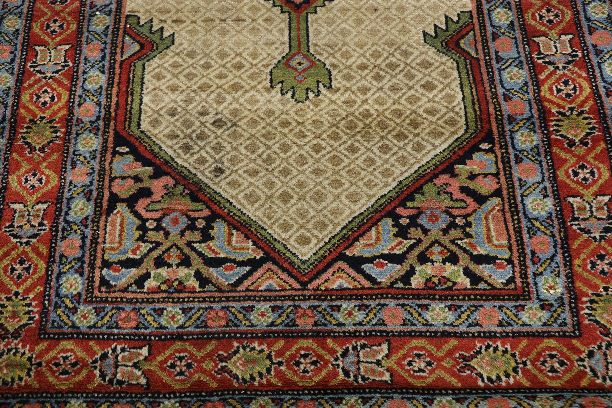 4 x 14 Antique Persian Malayer Runner 78119