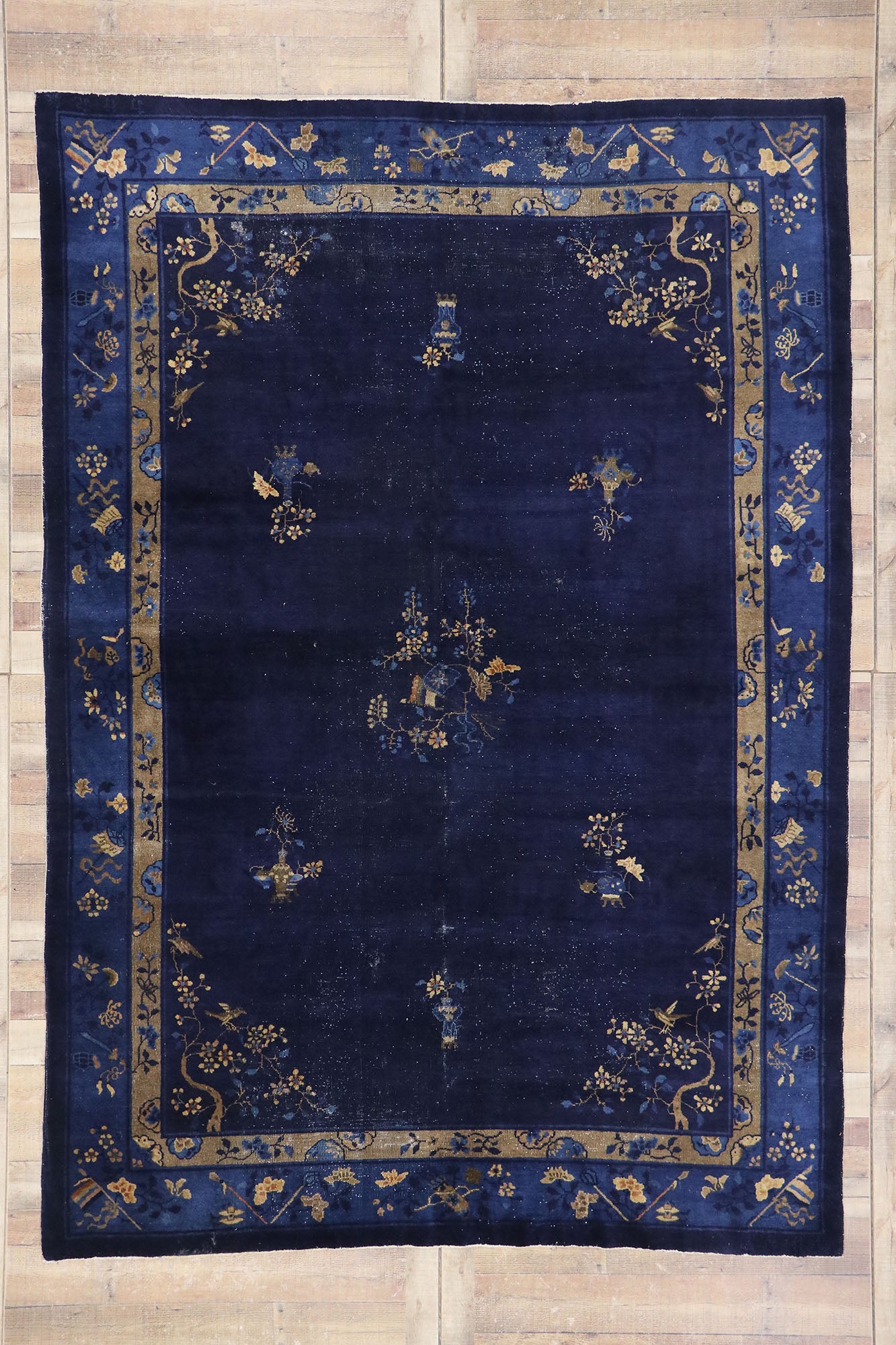 8 x 11 Vintage Chinese Peking Rug 78125