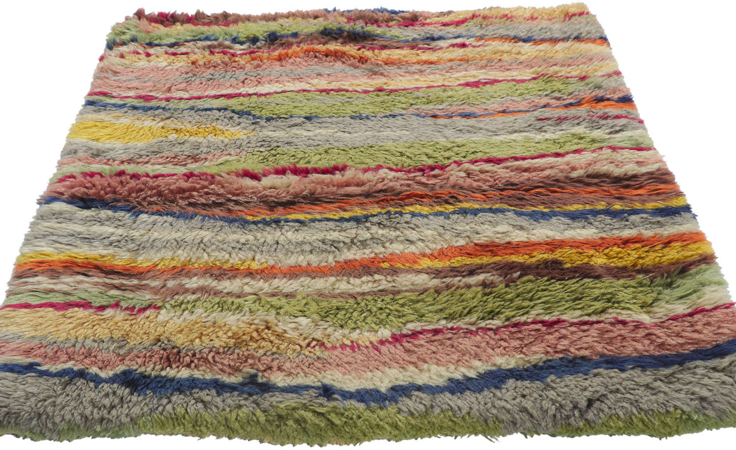 4 x 5 Vintage Swedish Rya Rug 78165