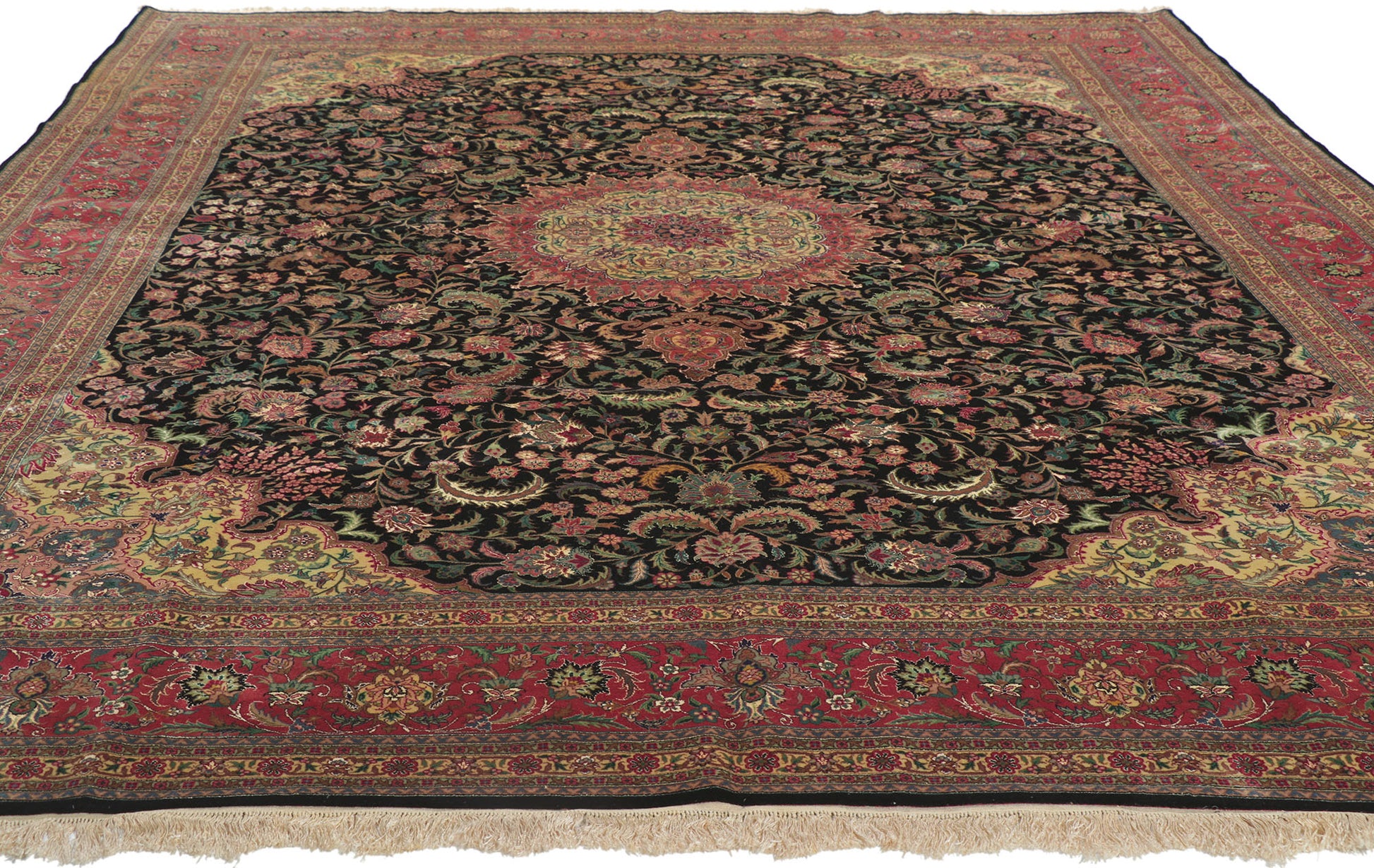 9 x 12 Vintage Chinese Tabriz Rug 78169