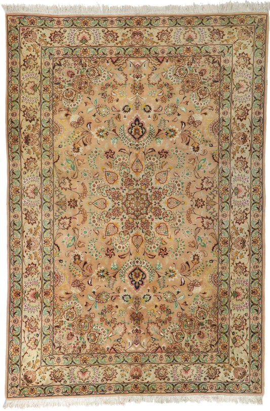 7 x 10 Vintage Persian Tabriz Rug 78171