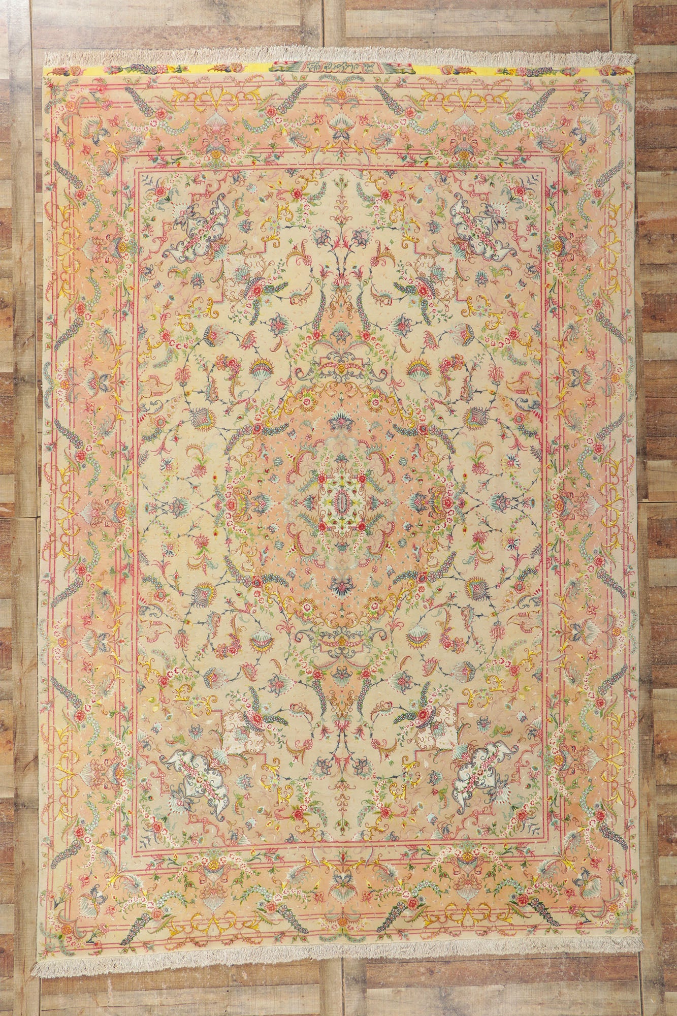 8 x 12 Vintage Persian Shirfar Tabriz Rug 78172