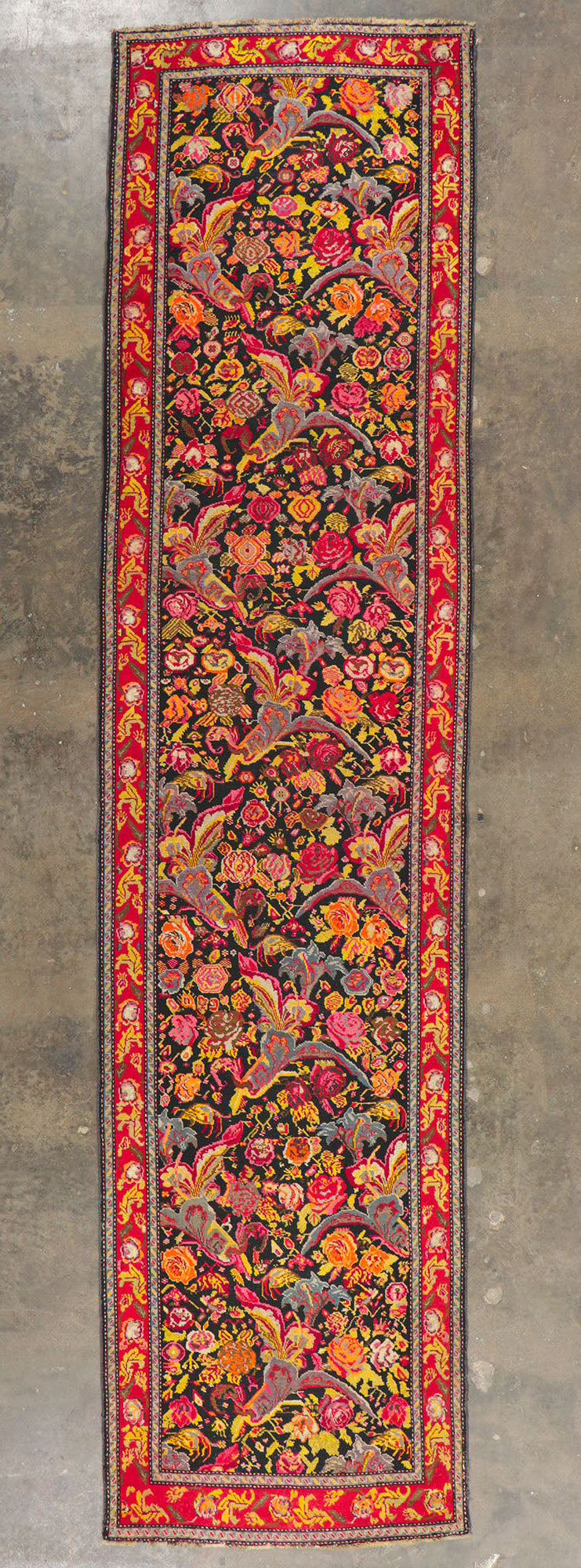 4 x 16 Antique Caucasian Karabagh Rug 78186