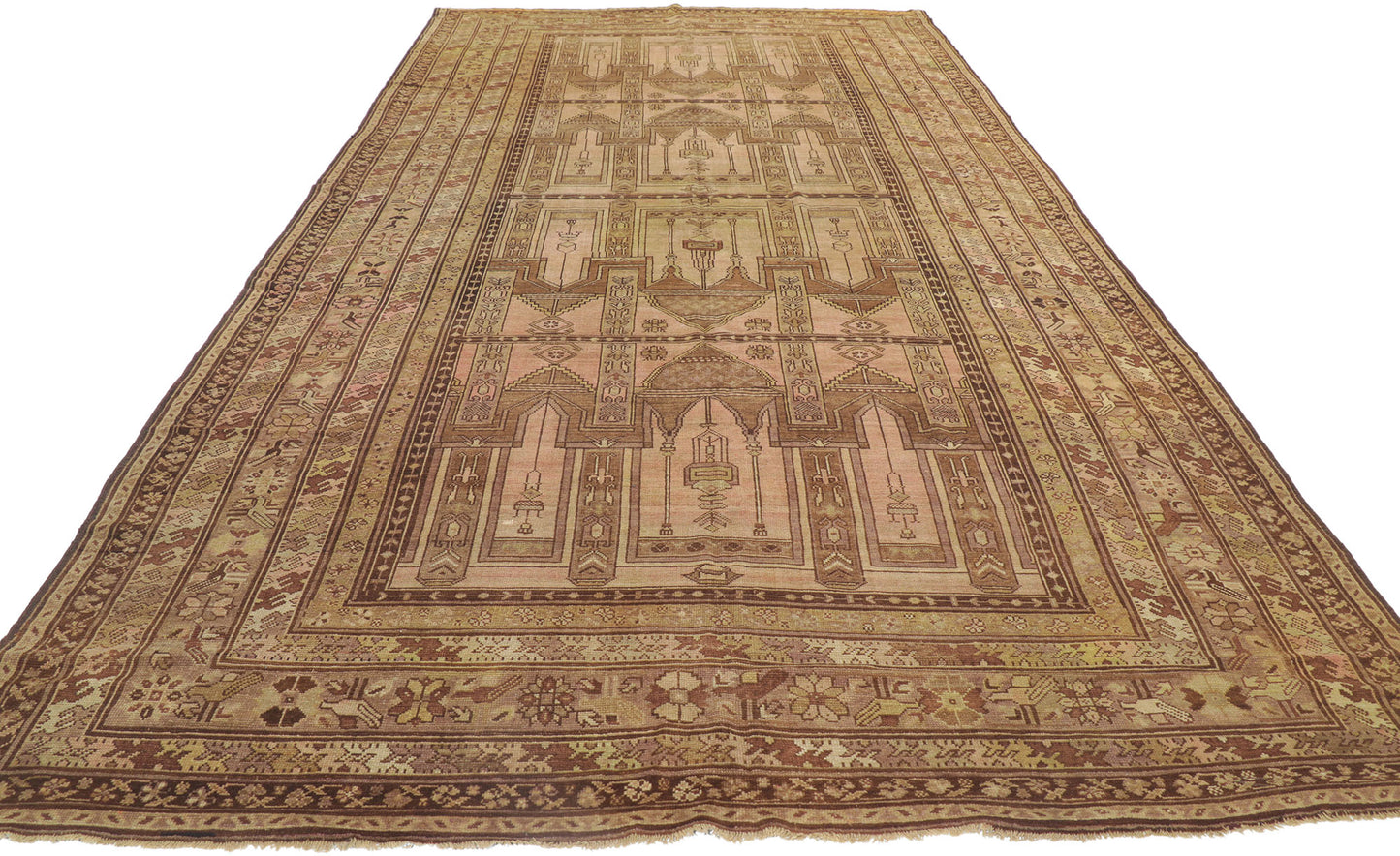 7 x 15 Antique Turkish Prayer Rug 78188