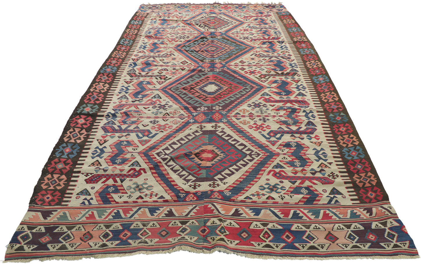 5 x 11 Antique Caucasian Kilim Rug 78190