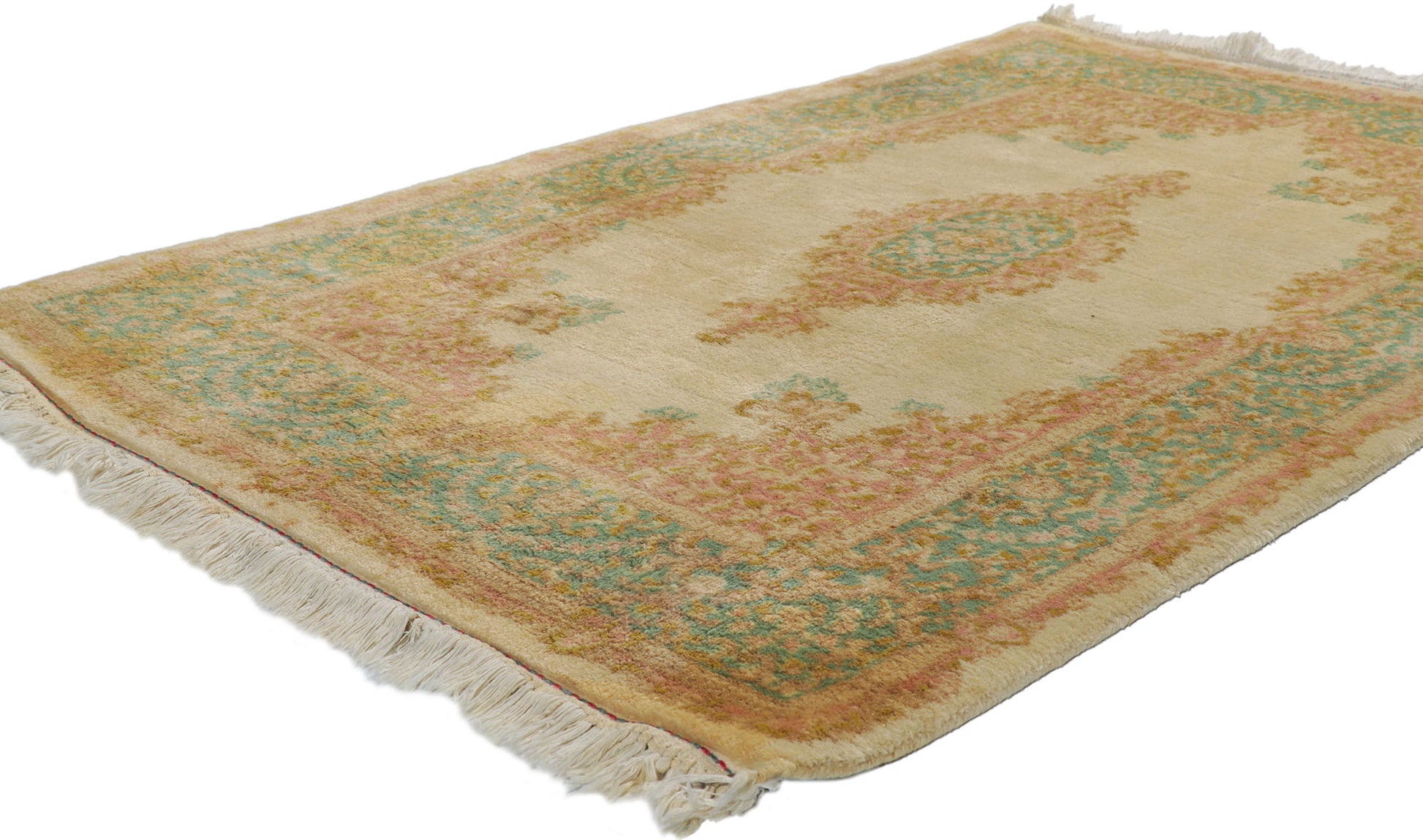 3 x 5 Vintage Persian Kerman Rug 78202