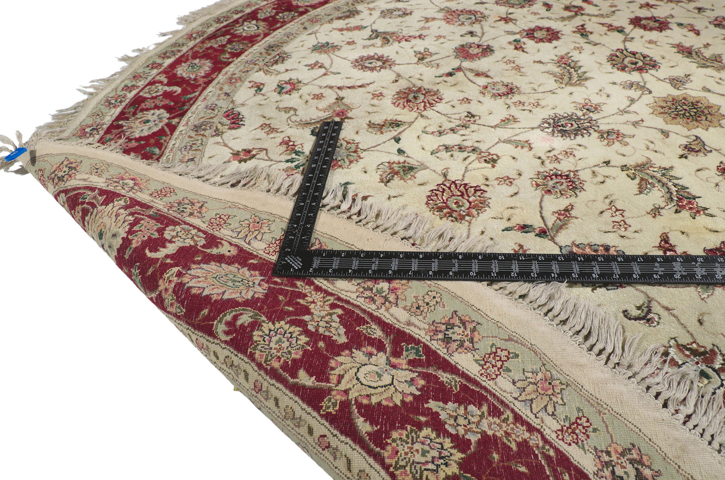 8 x 8 Vintage Pakistani Tabriz Round Rug 78206