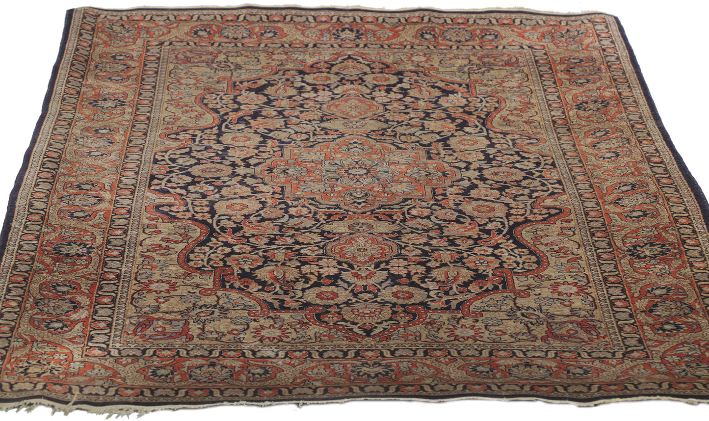 3 x 5 Vintage Persian Silk Qum Rug 78218