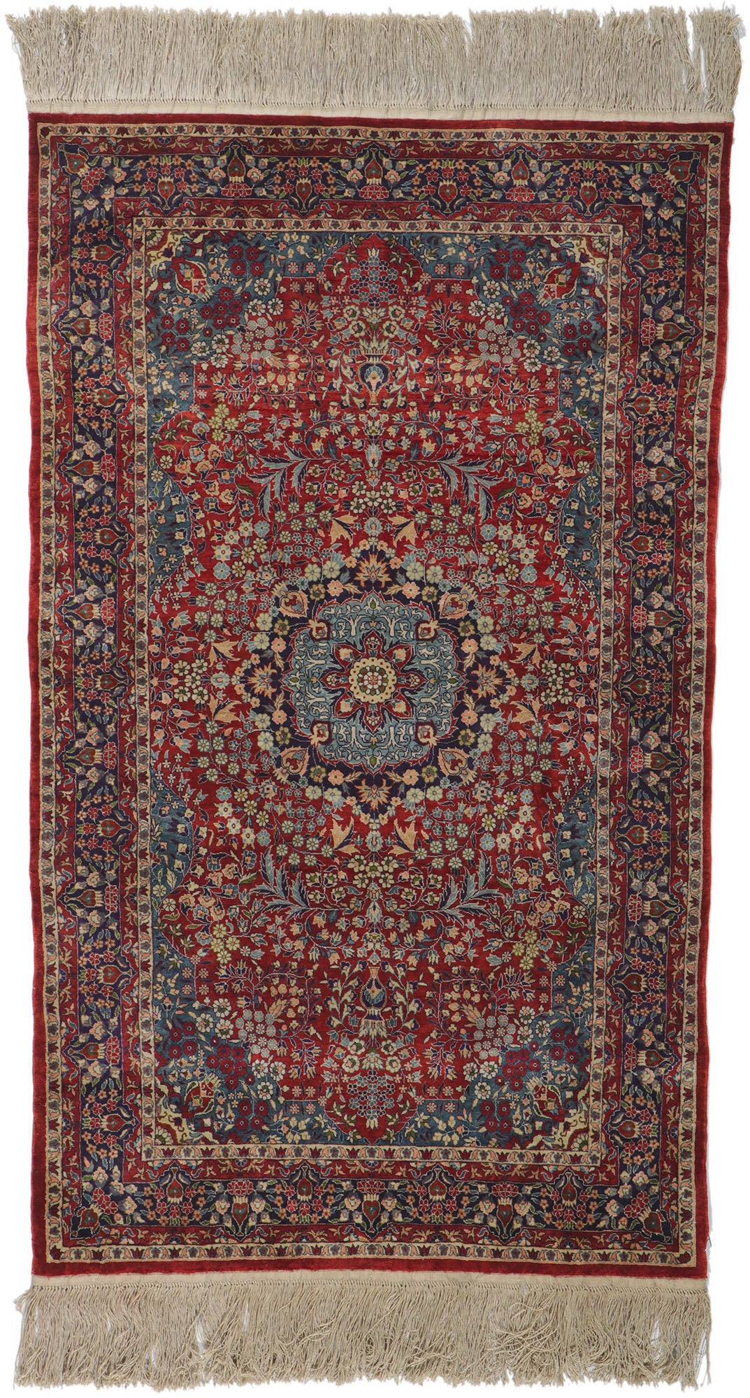 3 x 5 Vintage Chinese Qum Silk Rug 78219