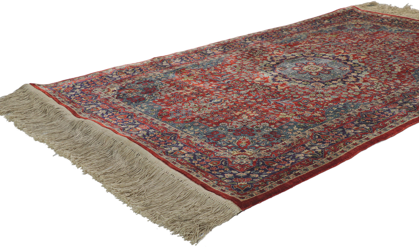 3 x 5 Vintage Chinese Qum Silk Rug 78219