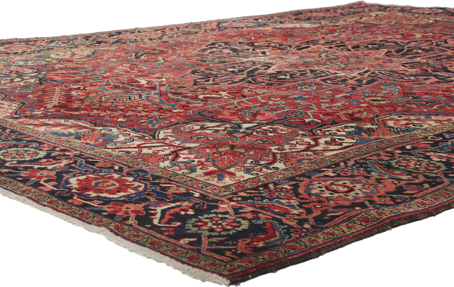 9 x 12 Antique Persian Heriz Rug 78222