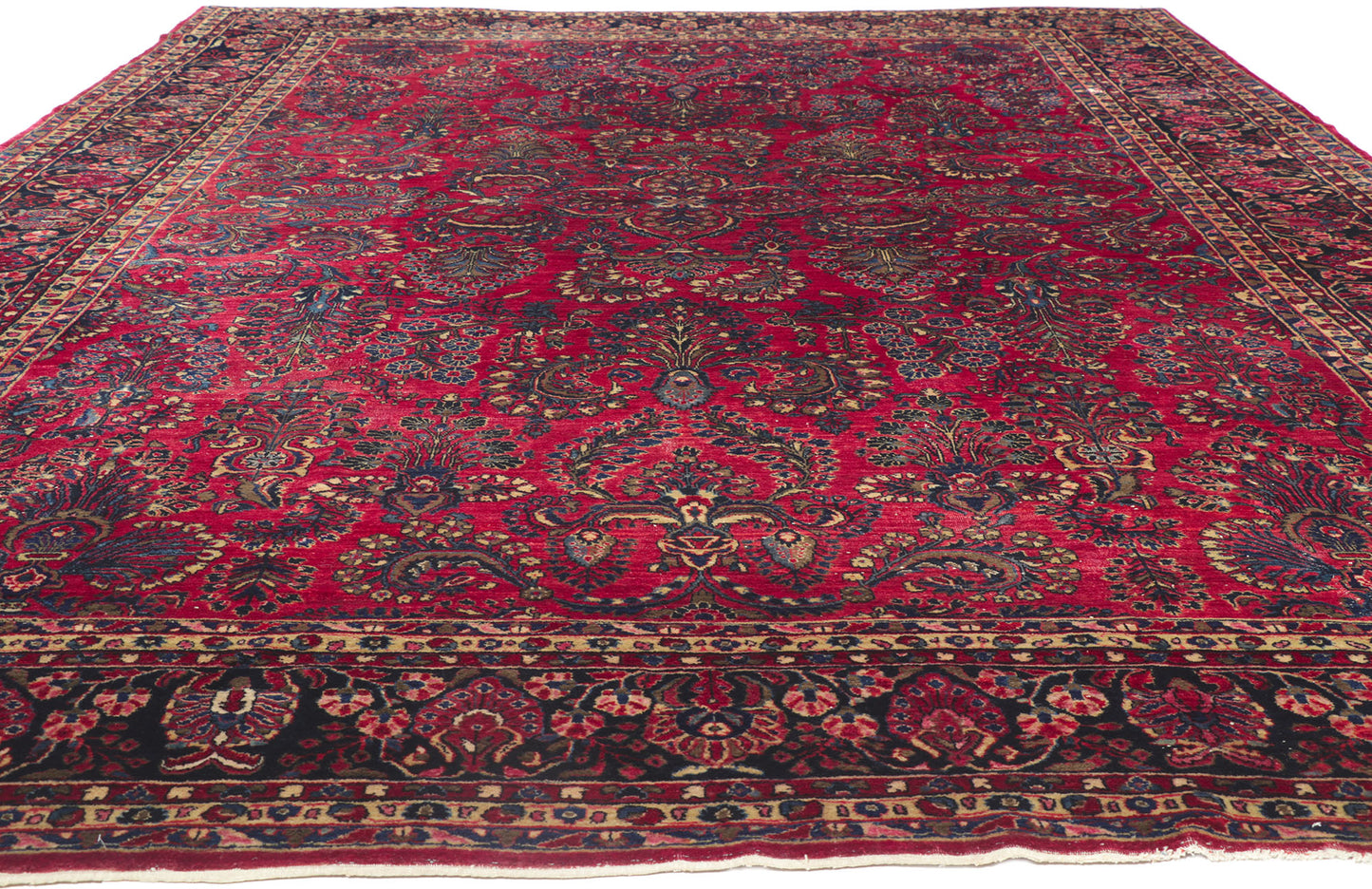 10 x 17 Antique Persian Sarouk Rug 78223