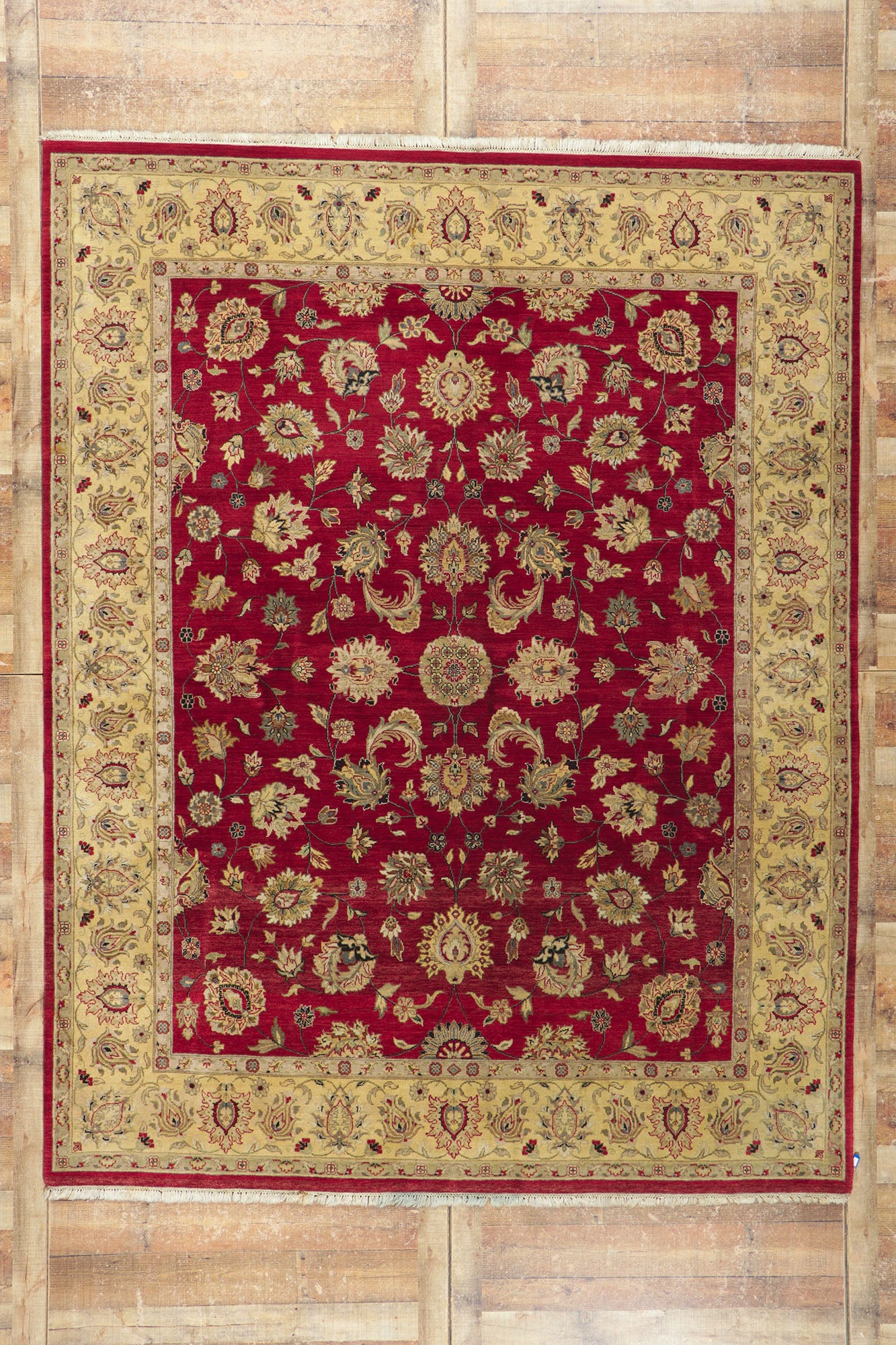 8 x 10 Vintage Red Indian Rug 78241