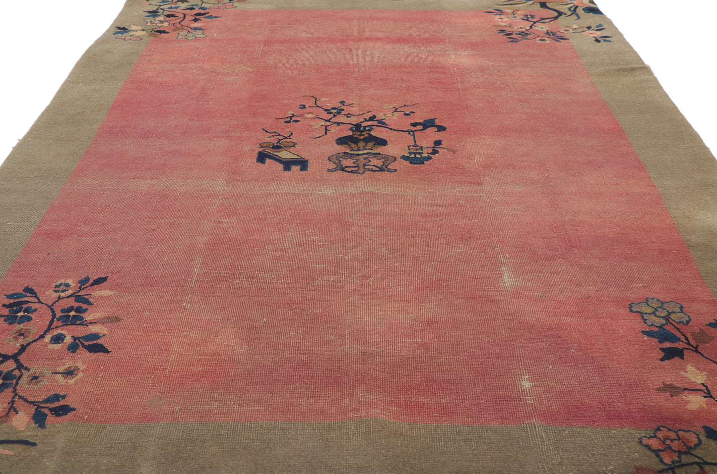 6 x 8 Distressed Antique Chinese Art Deco Rug 78245