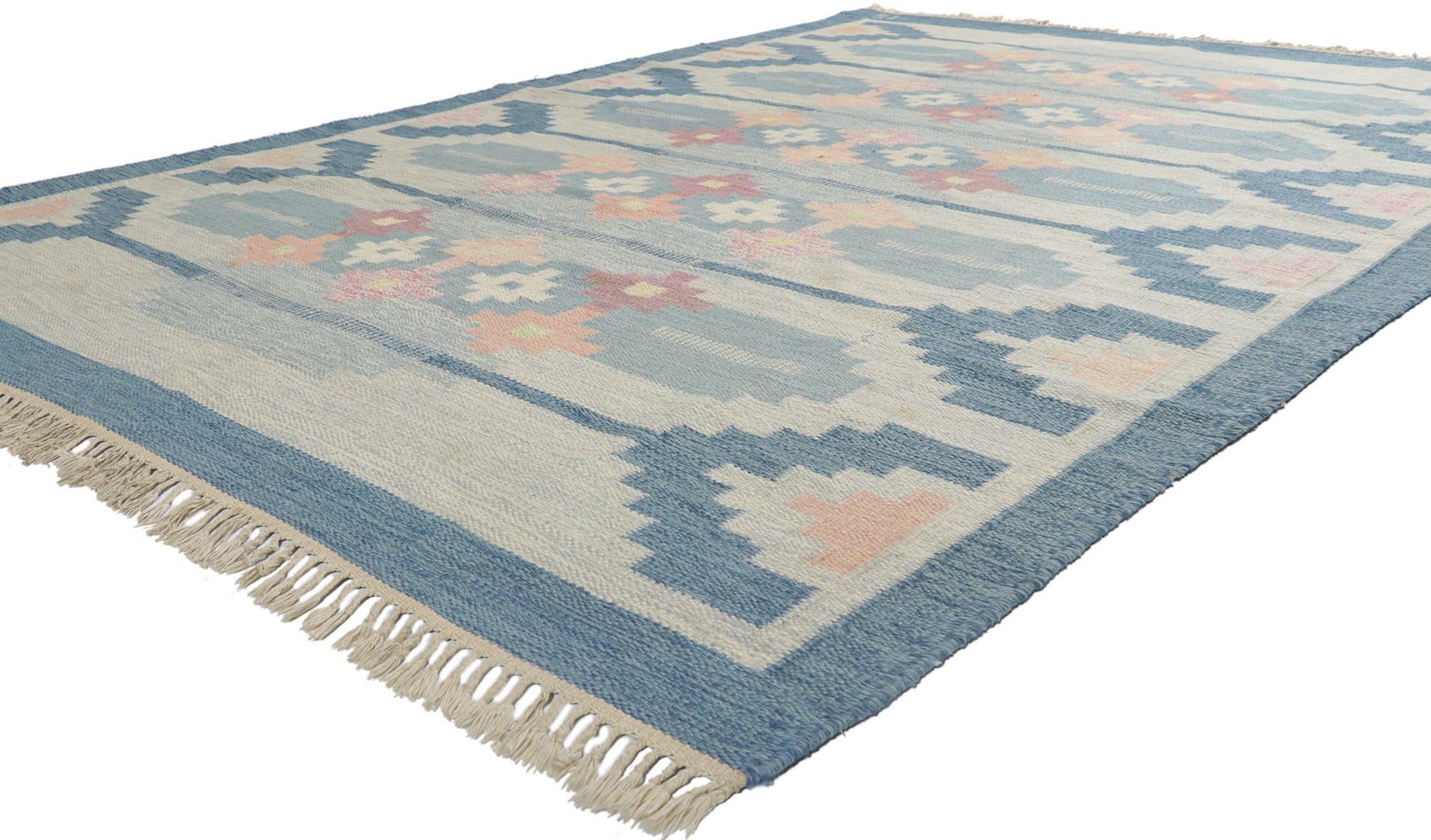7 x 10 Ingegerd Silow Vintage Swedish Rollakan Rug 78246