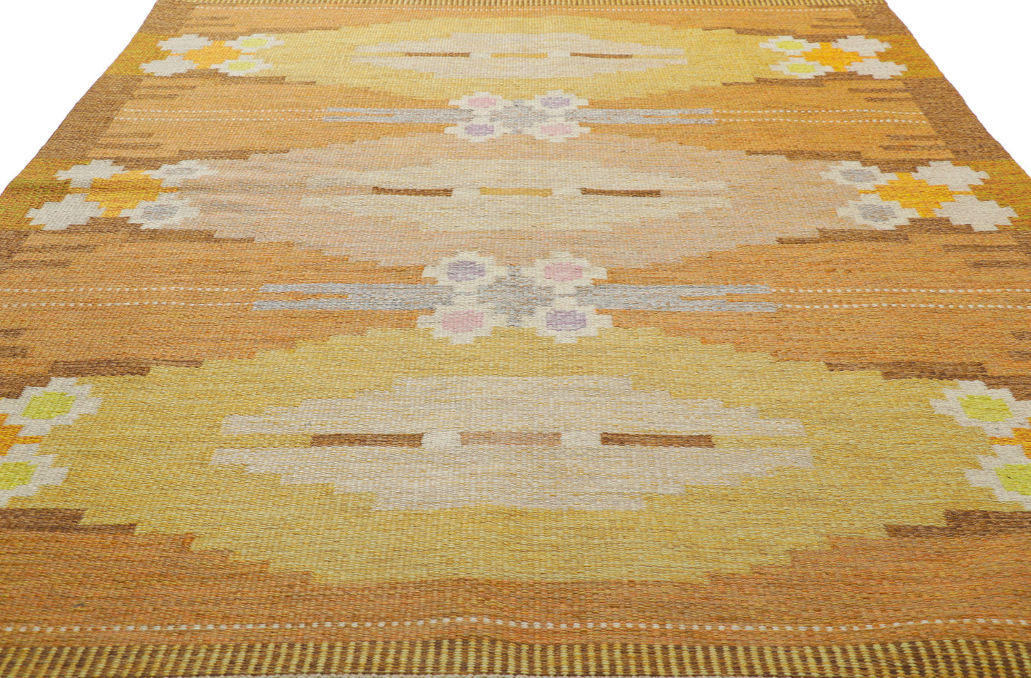 6 x 8 Ingegerd Silow Vintage Swedish Rollakan Rug 78247