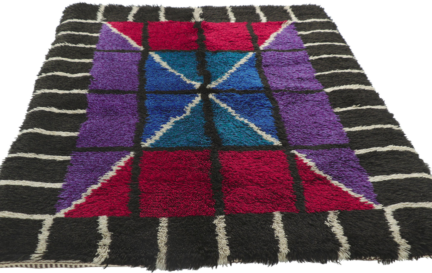 3 x 5 Vintage Swedish Rya Rug 78275