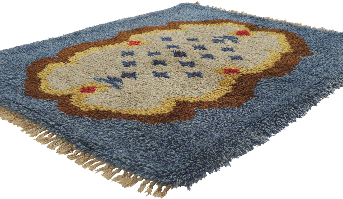 4 x 4 Vintage Swedish Rya Rug 78276
