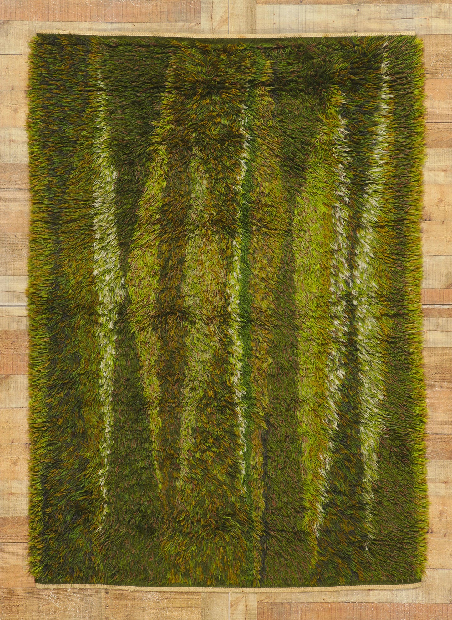 5 x 7 Vintage Swedish Rya Rug 78471