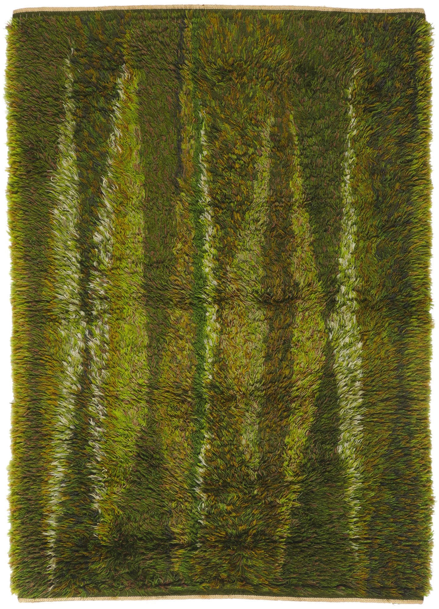 5 x 7 Vintage Swedish Rya Rug 78471