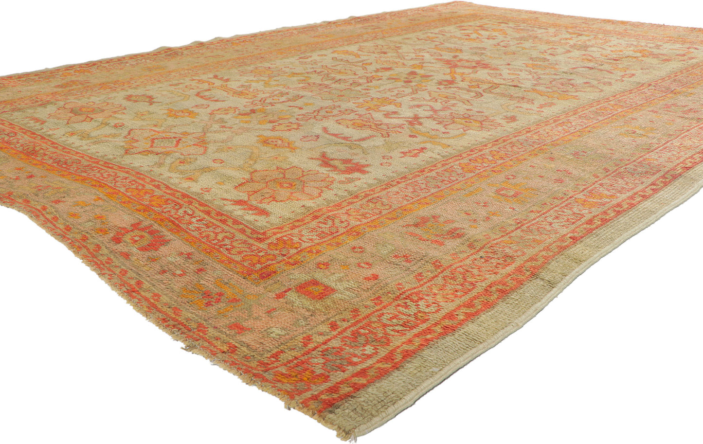 7 x 10 Antique Turkish Oushak Rug 74181