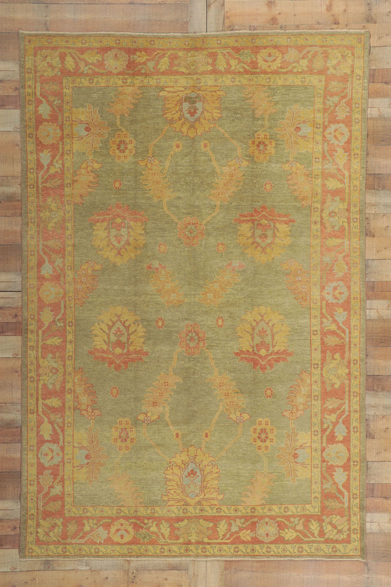7 x 10 Modern Turkish Oushak Rug 50594