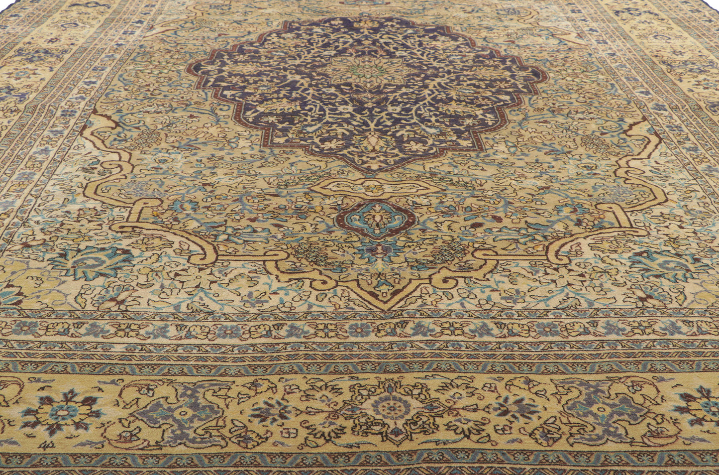 7 x 10 Vintage Persian Qum Rug 61164