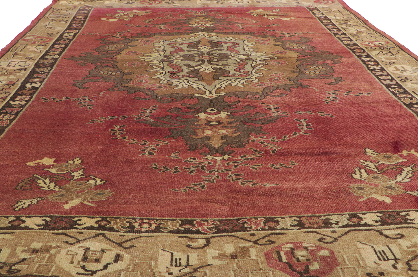 7 x 10 Vintage Turkish Oushak Rug 50500