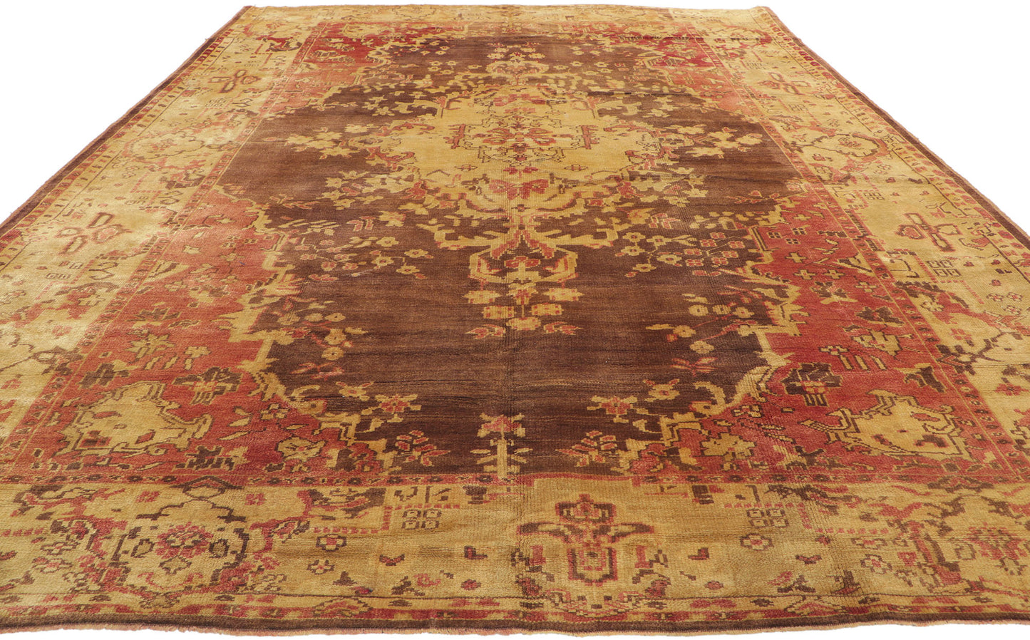 7 x 10 Vintage Turkish Oushak Rug 50561