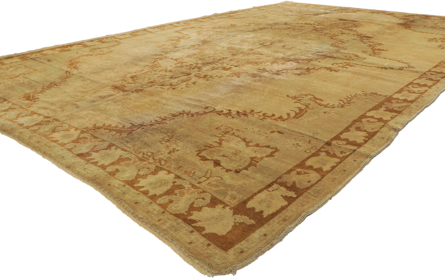 7 x 11 Antique Turkish Oushak Rug 50448
