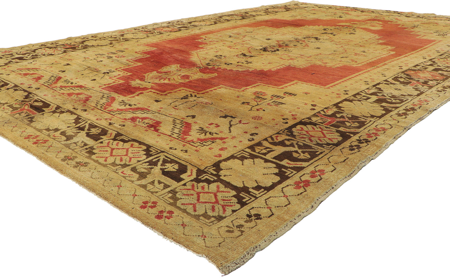 7 x 12 Vintage Turkish Oushak Rug 50418