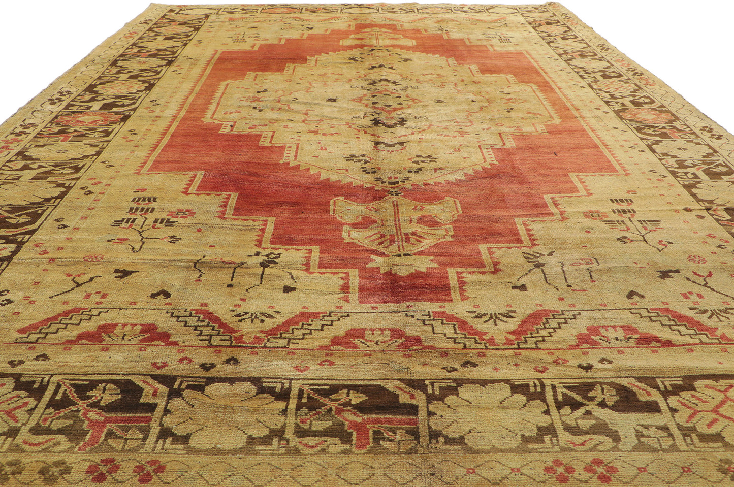 7 x 12 Vintage Turkish Oushak Rug 50418