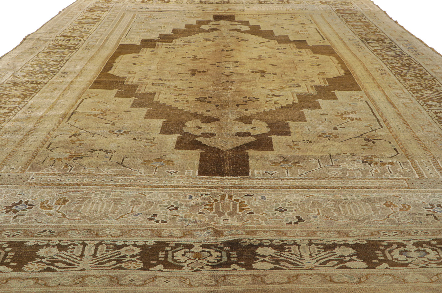 7 x 12 Vintage Turkish Oushak Rug 73946
