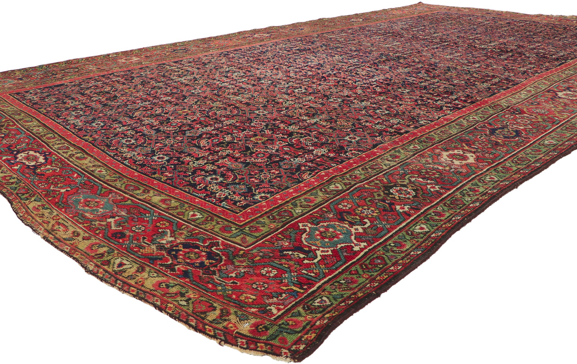 7 x 13 Antique Persian Farahan Rug 76803