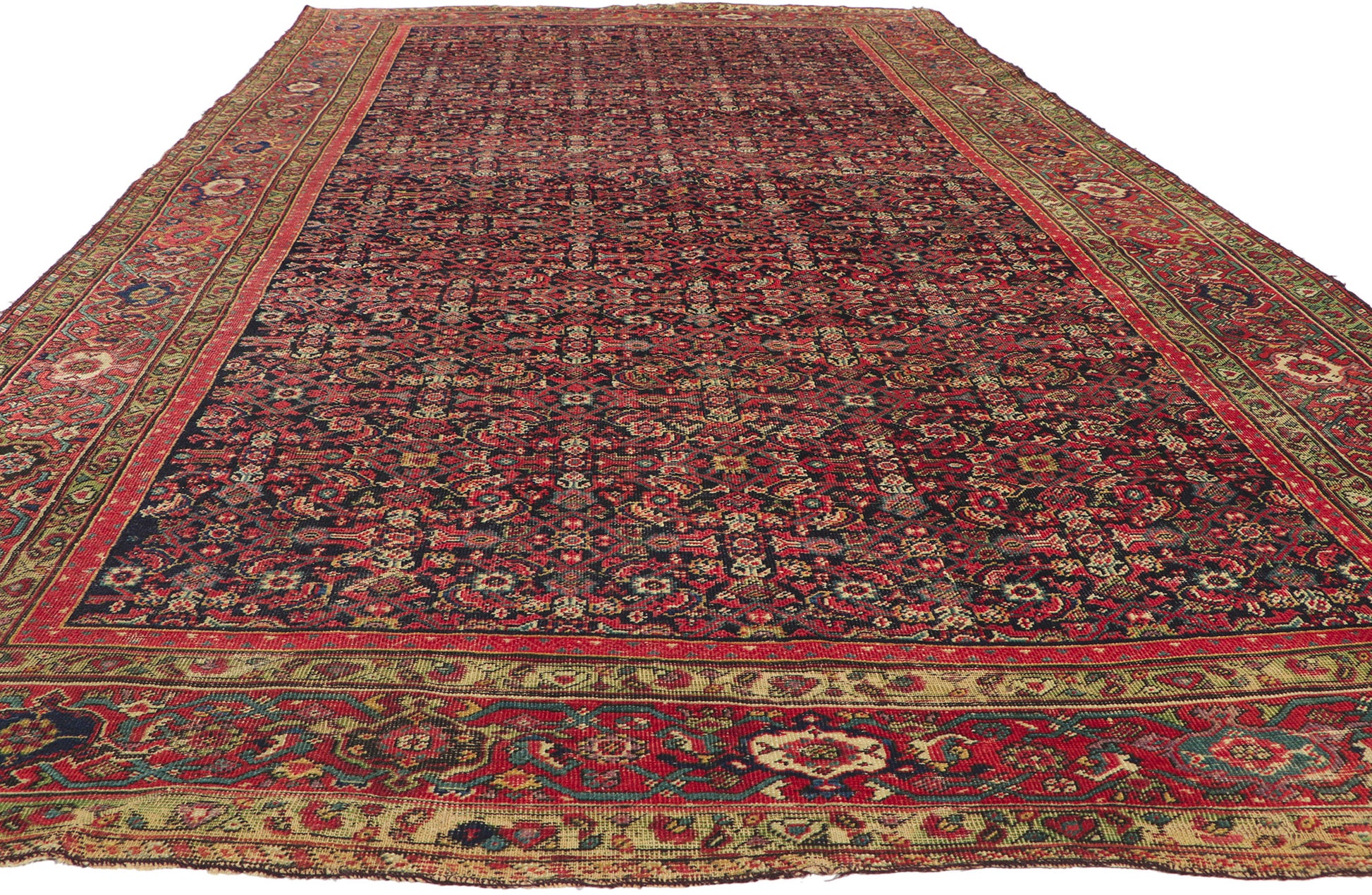 7 x 13 Antique Persian Farahan Rug 76803