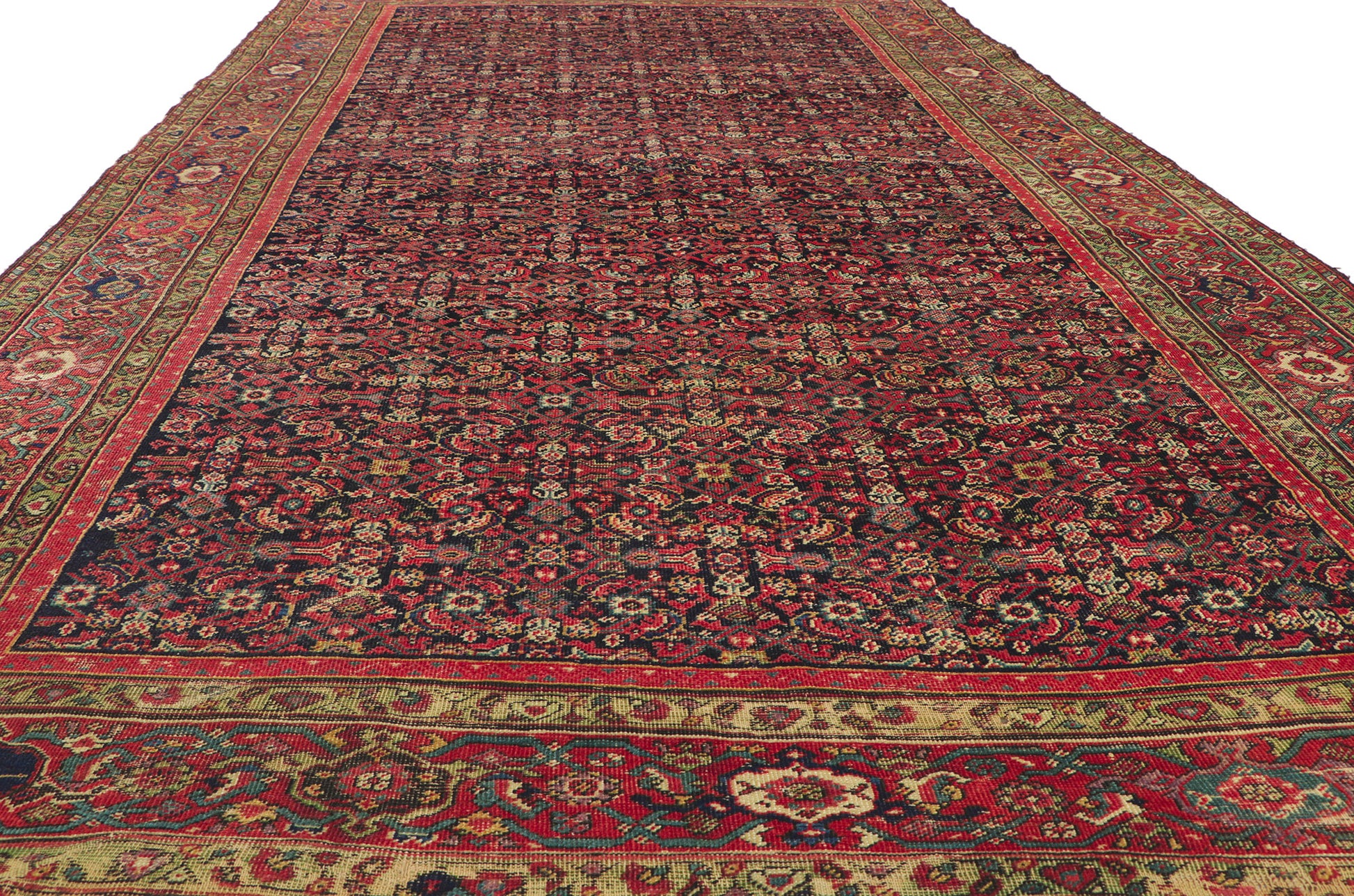 7 x 13 Antique Persian Farahan Rug 76803