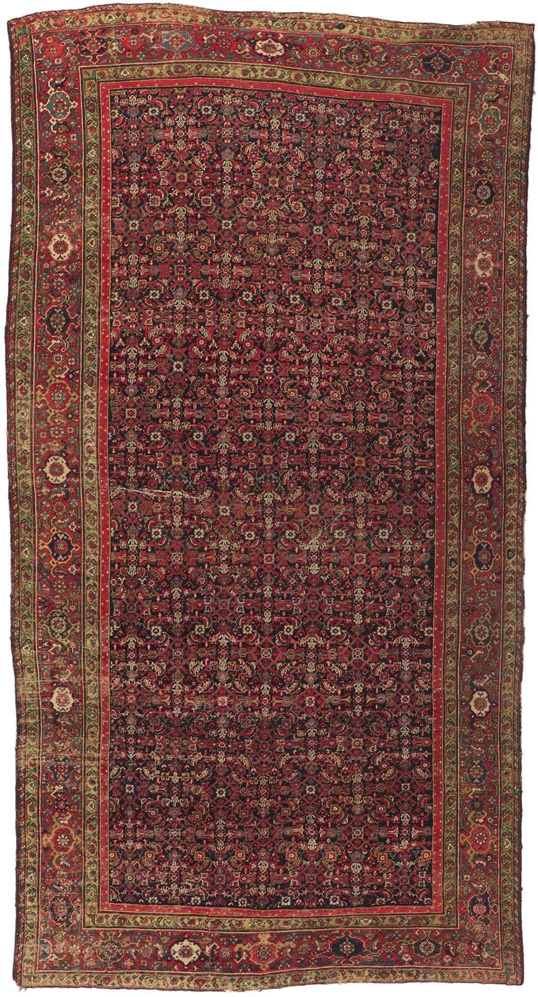 7 x 13 Antique Persian Farahan Rug 76803